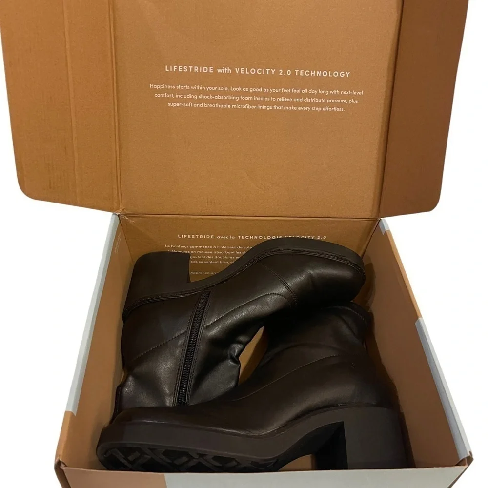 NIB Black LIFESTRIDE Velocity Remix 2.0 Platform Boots Ankle Boots Shoes - Picture 8 of 9